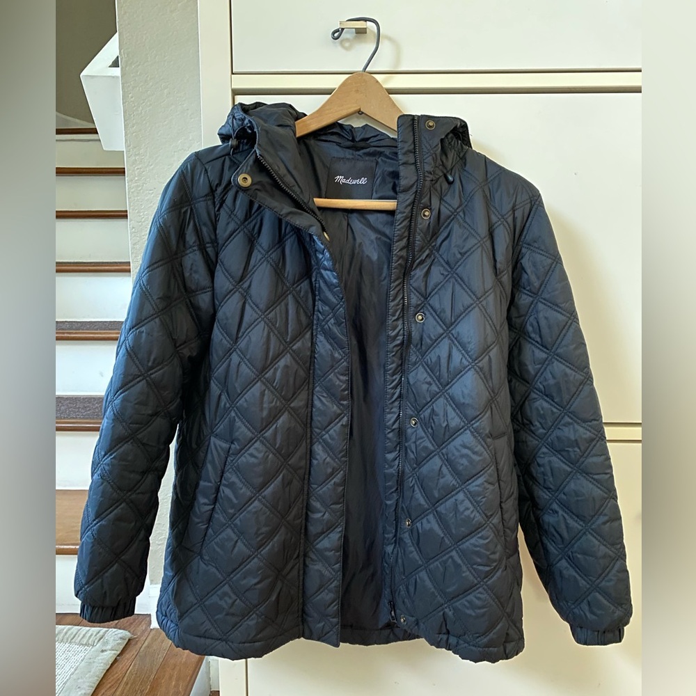 Madewell Addition Quilted Packable Puffer jacket Black (like new)